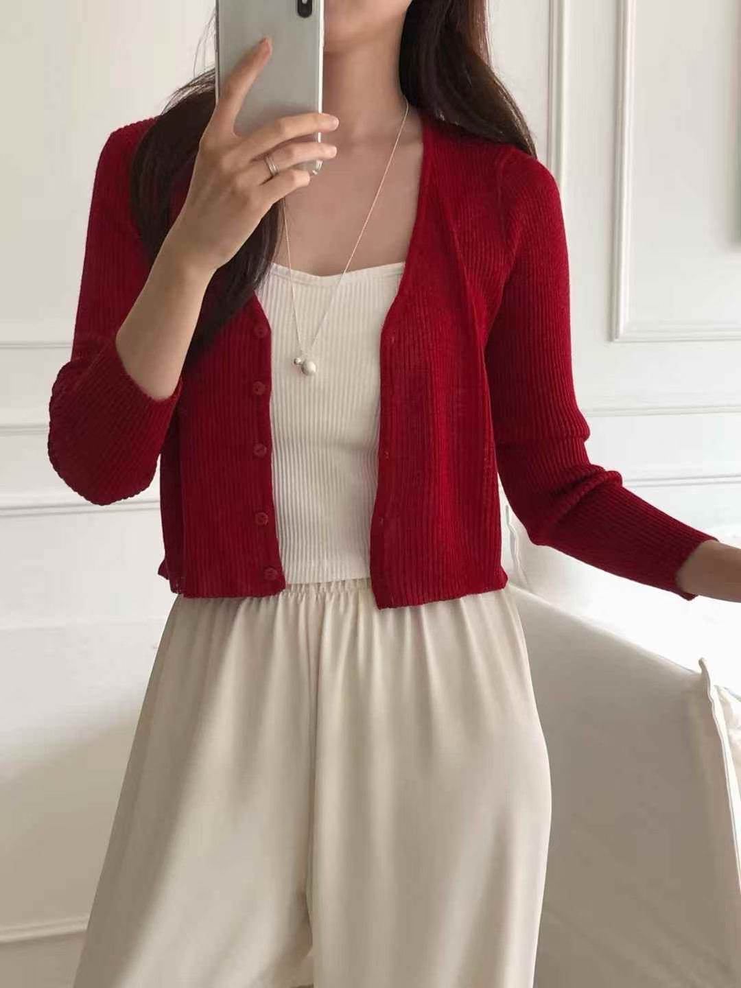 HA9 多色針織短版外套