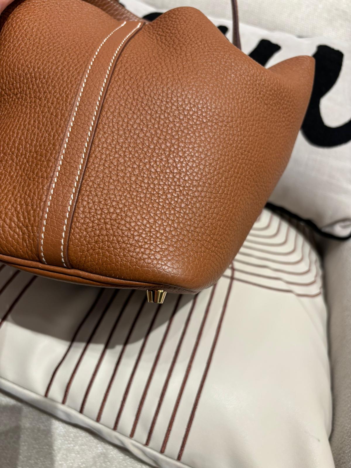 Hermes Picotin 18 Stamp B Gold 100%Authentic, 98%New ✅收據✅Key Lock✅Dust bag ✅Box