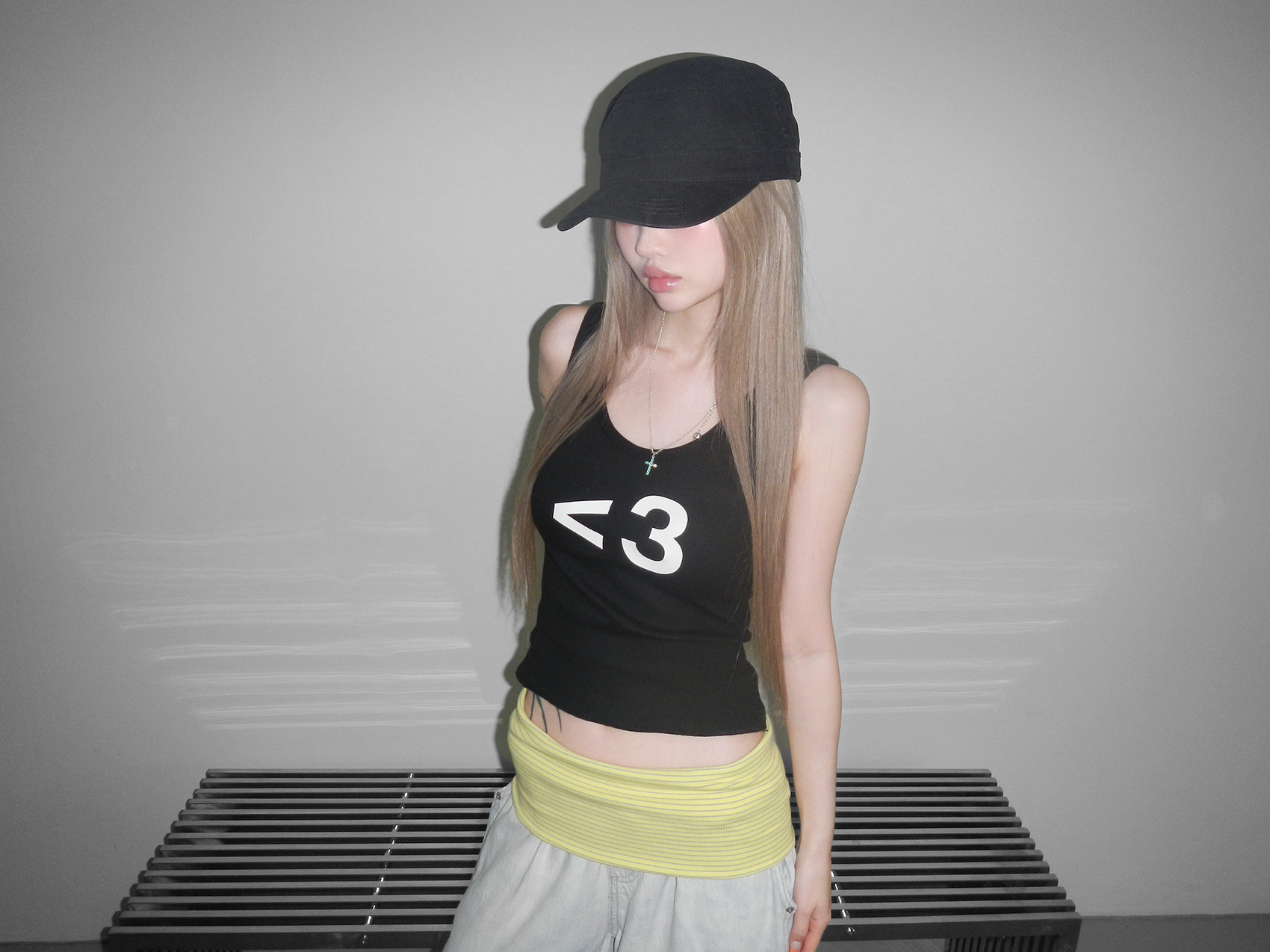 Downtown Girl Heart Print Tank