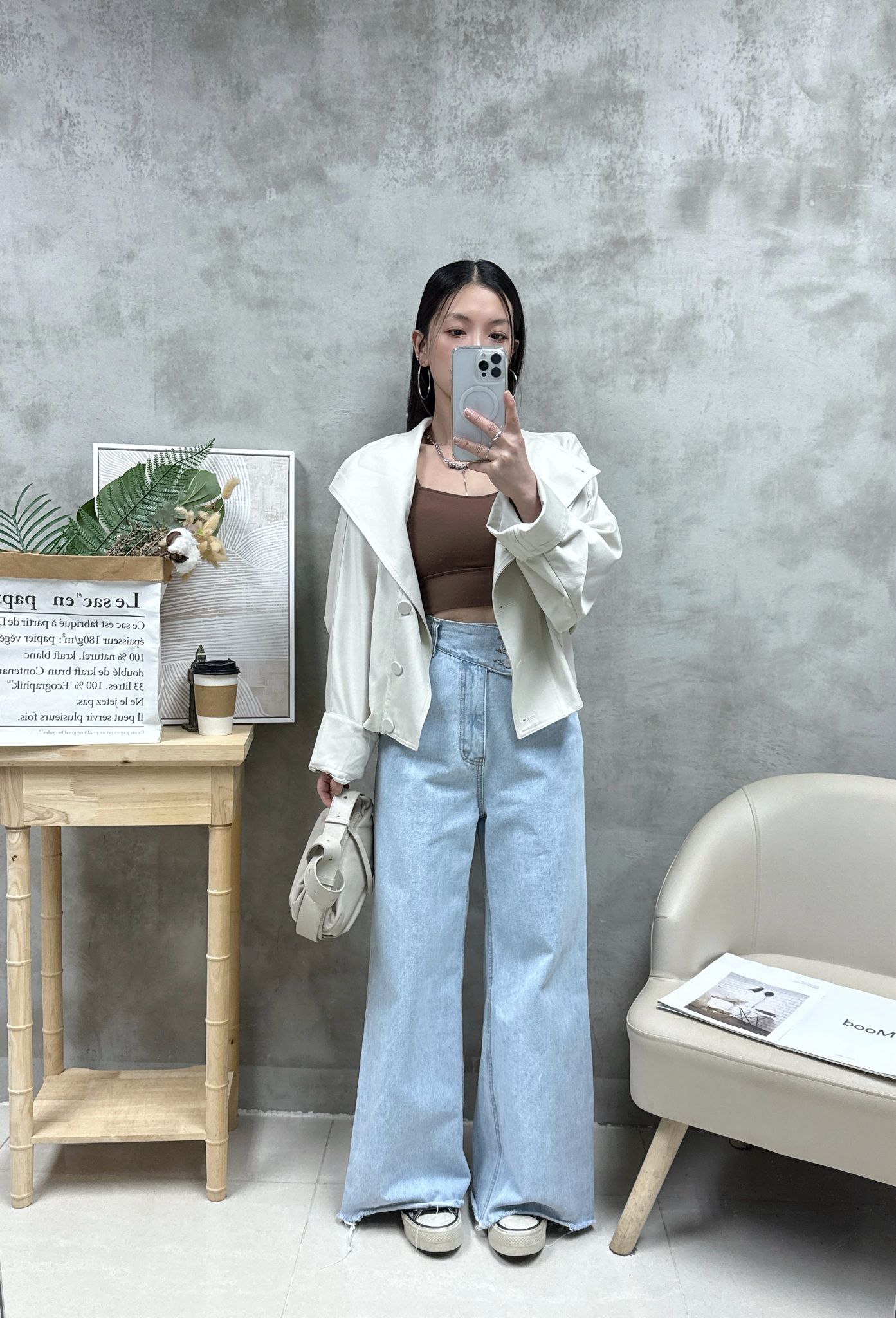 B07 大反領扣鈕外套