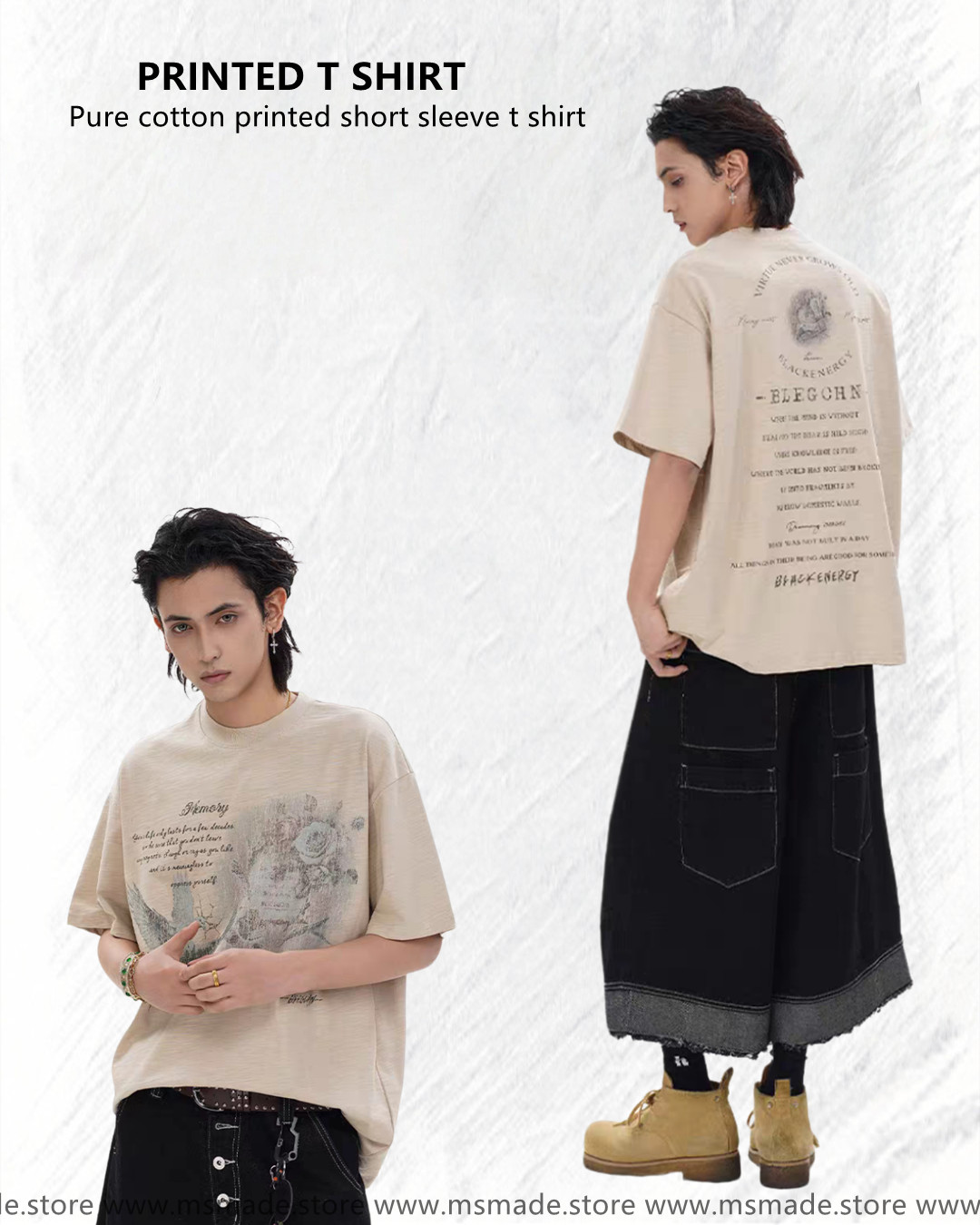M25 美式印花短袖t恤