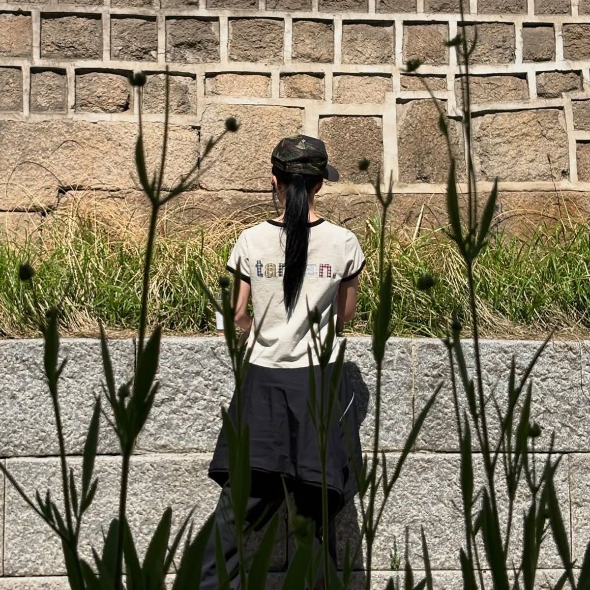 🇰🇷訂購｜tansanmagnesium｜Carbonated Applique Ringer T-shirt 