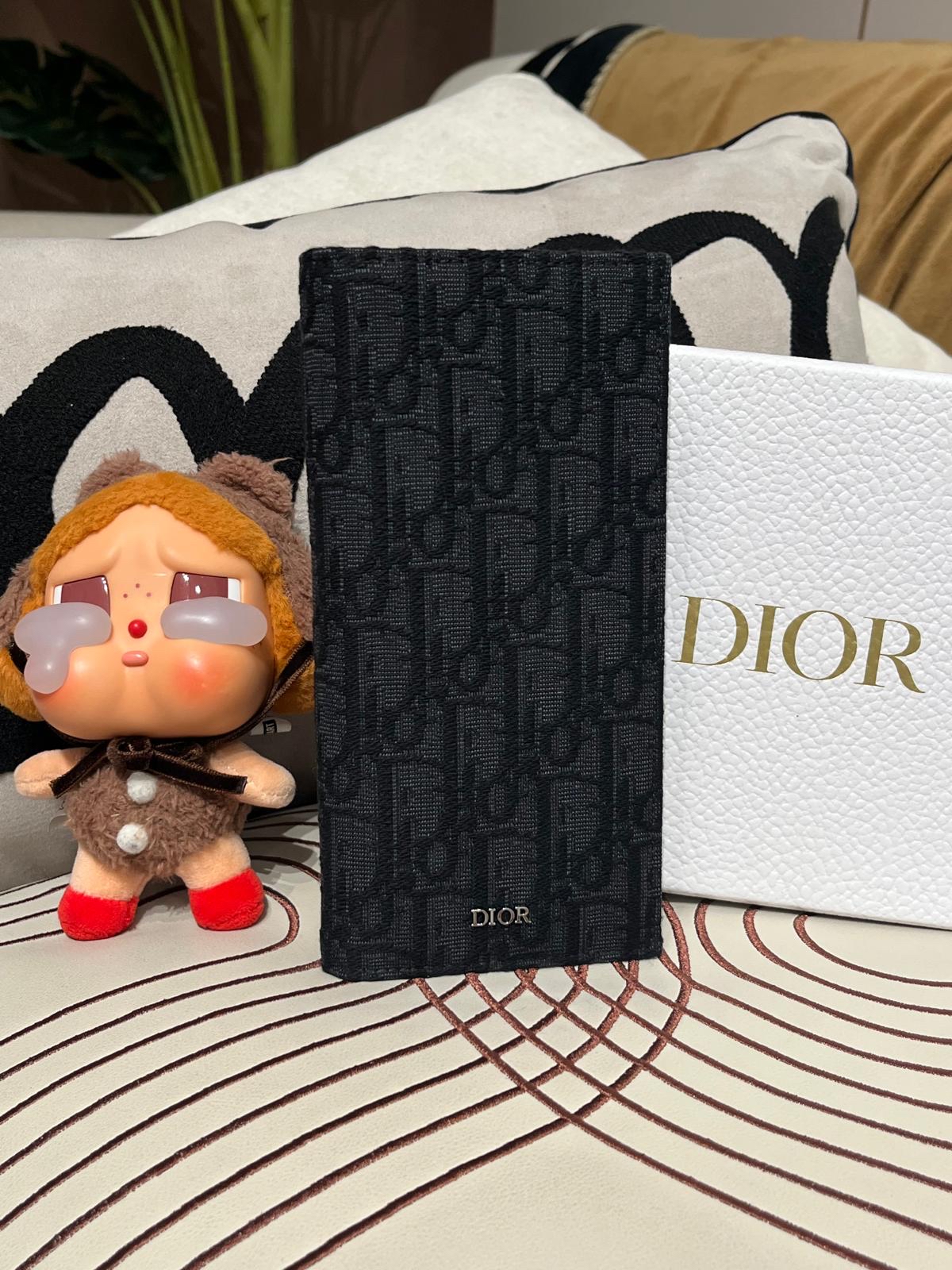 未使用品 Dior Long Vertical Wallet Black Dior Oblique Jacquard 100%Authentic, Unused ✅Box