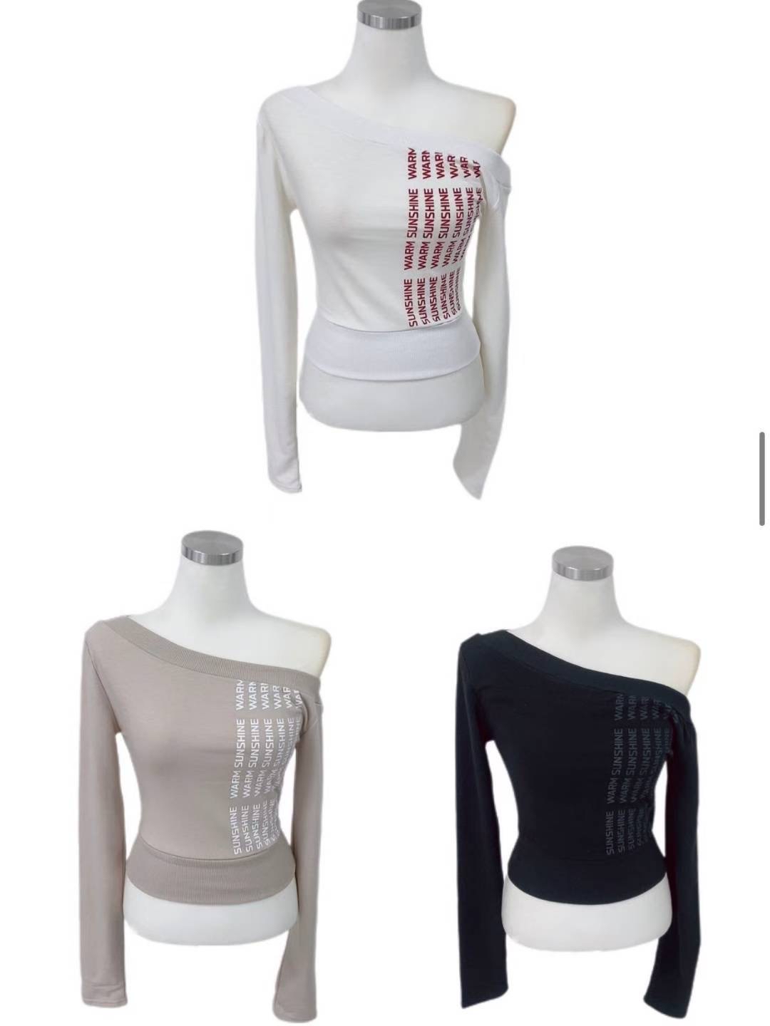 韓國撞色字句短身一字膊