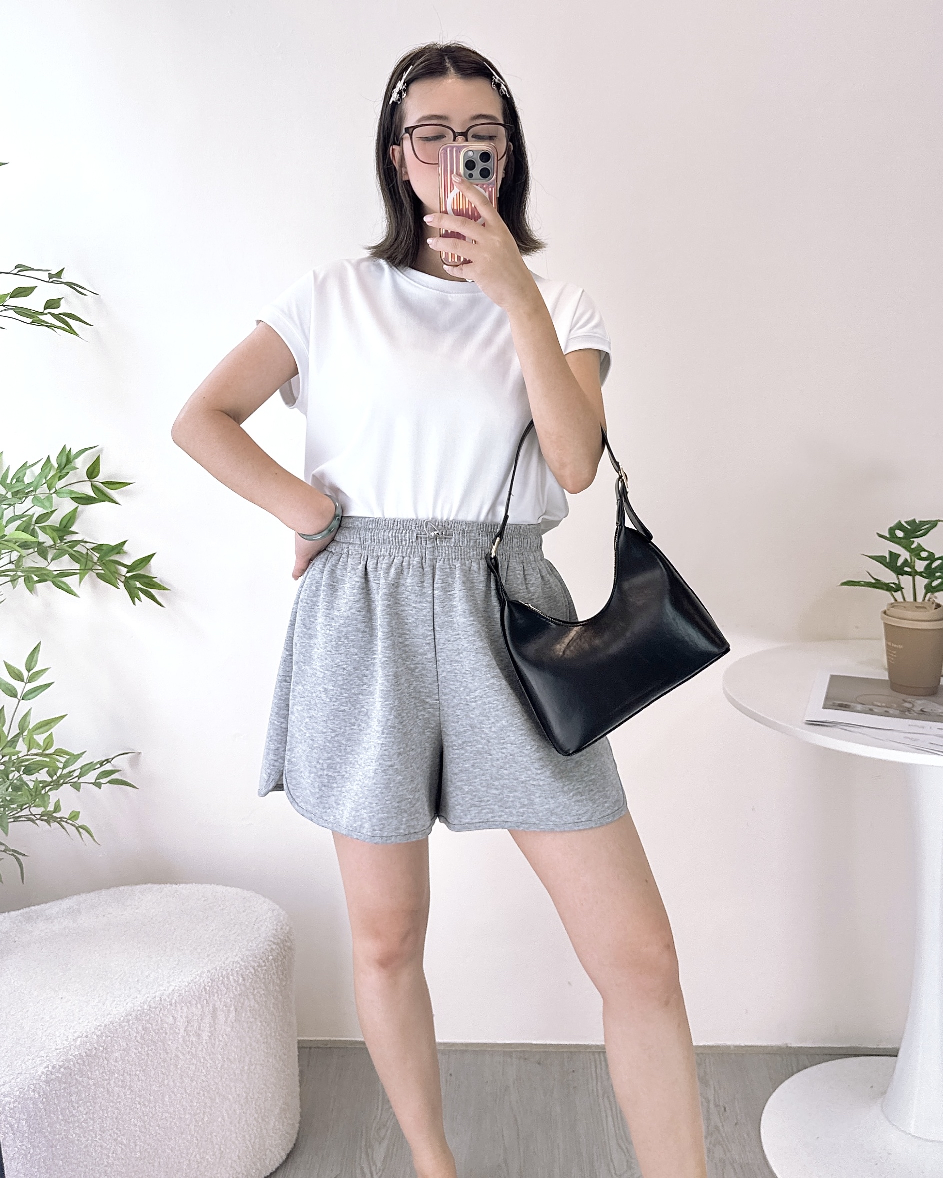 高質滑嘟嘟彈性珍珠棉短褲 3色