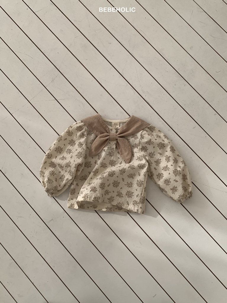 🌸預訂 韓國直送🌸🇰🇷BEBEHOLIC兩色花卉圖案領巾長袖上衣