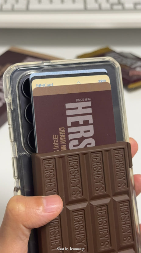 韓國 HERSHEY'S Kisses 朱古力磚 MagSafe 磁吸卡套支架 ｜ Magnetic Card Wallet