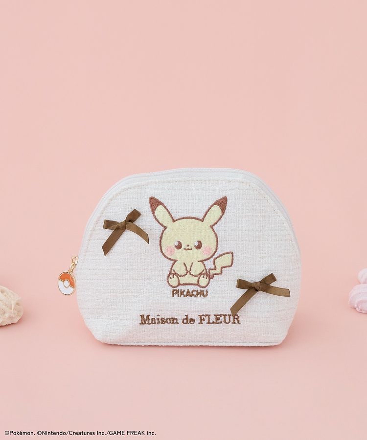 🎀【預訂】 PokePeace x Maison de FLEUR 圓形化妝包 - Pikachu