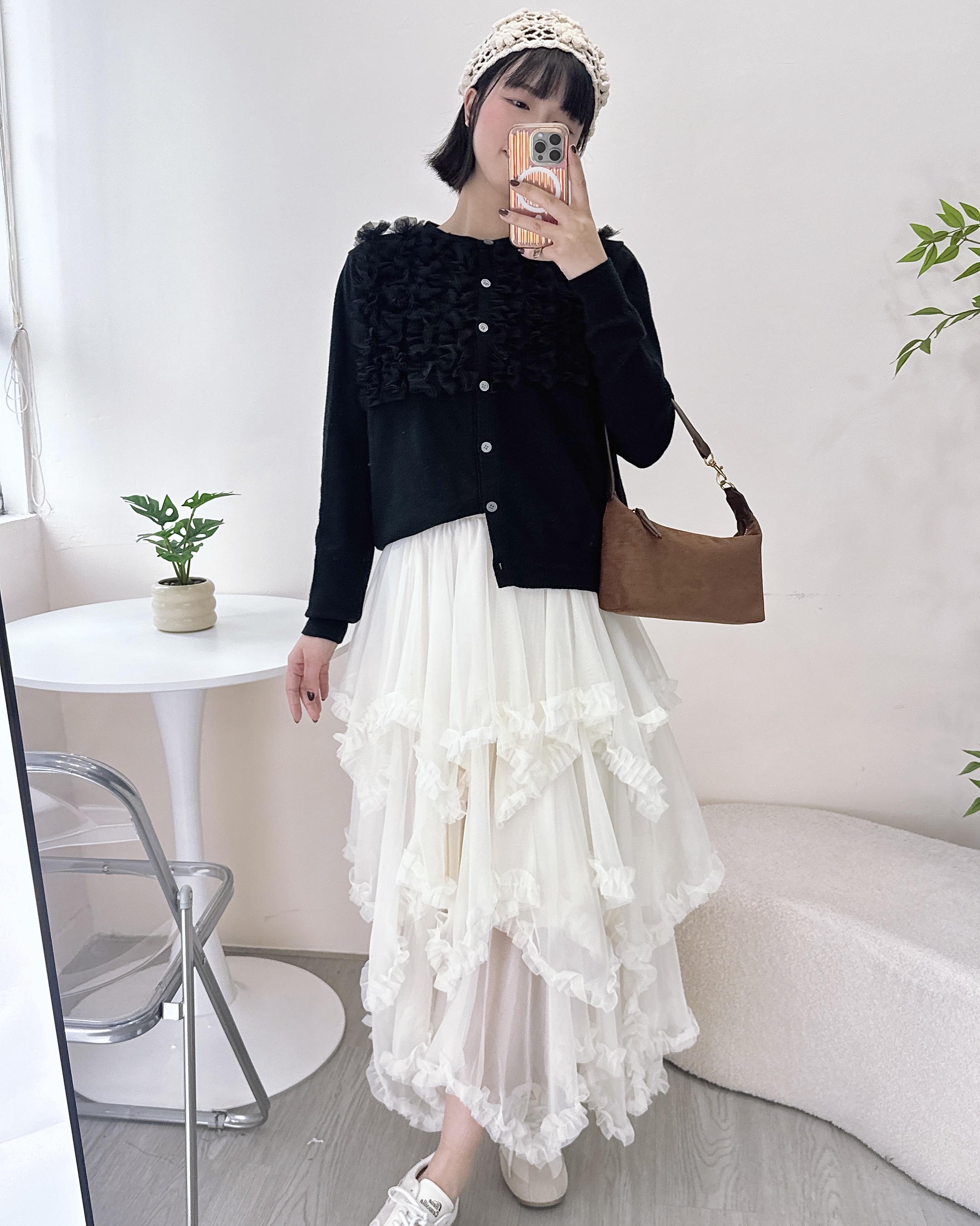 超美必入手不規則網紗裙 2色