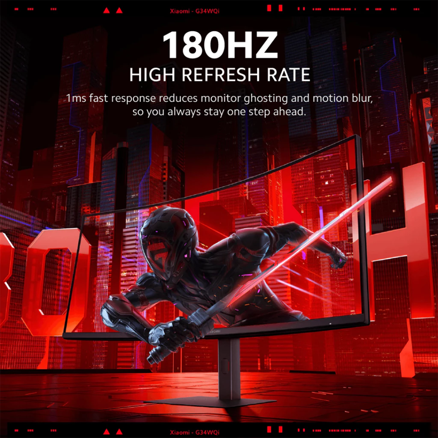 Xiaomi 34" G34WQi Curved Gaming Monitor 180Hz (ELA5458UK)