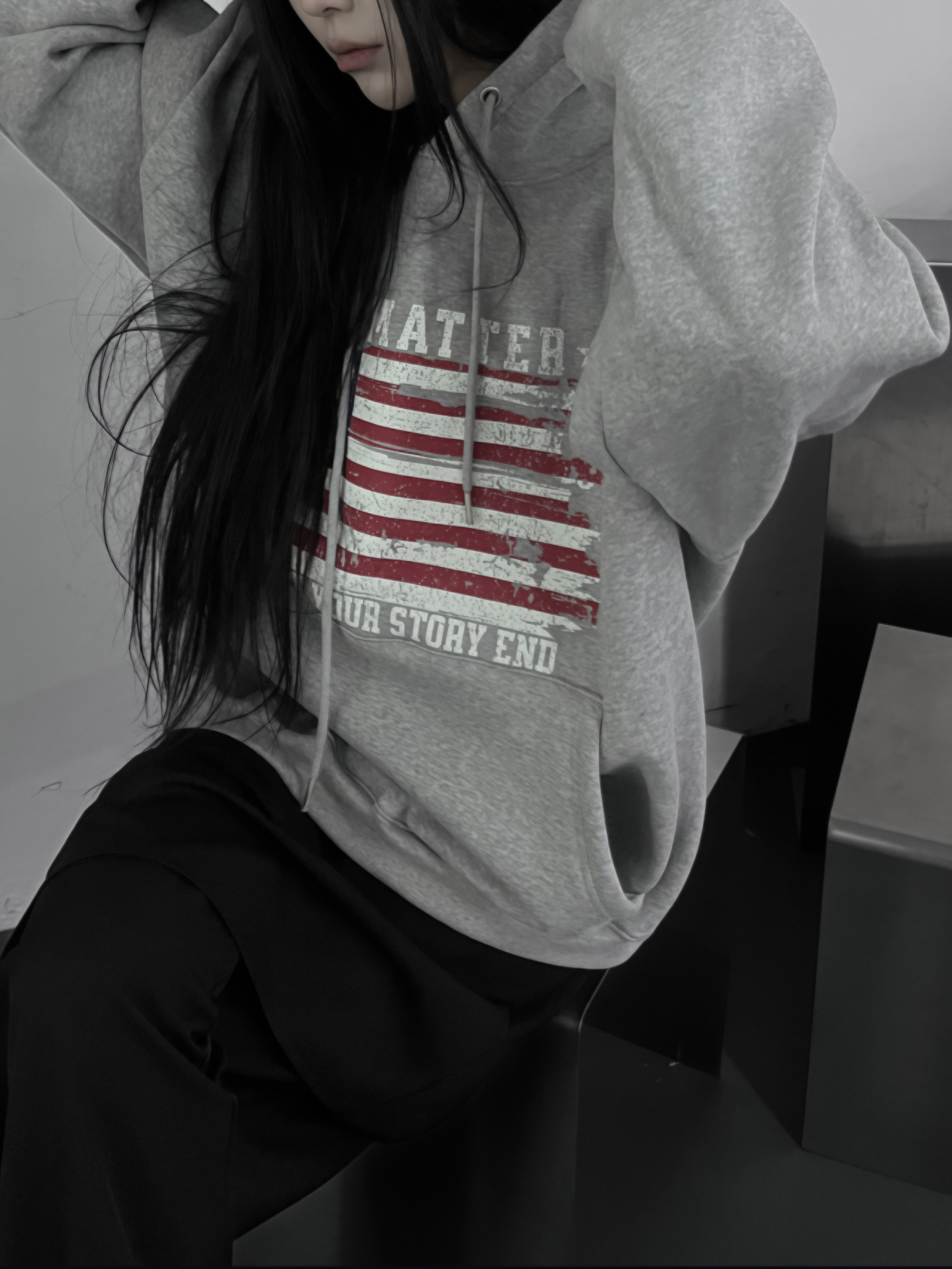 American Flag Oversized Hoodie(Unisex)