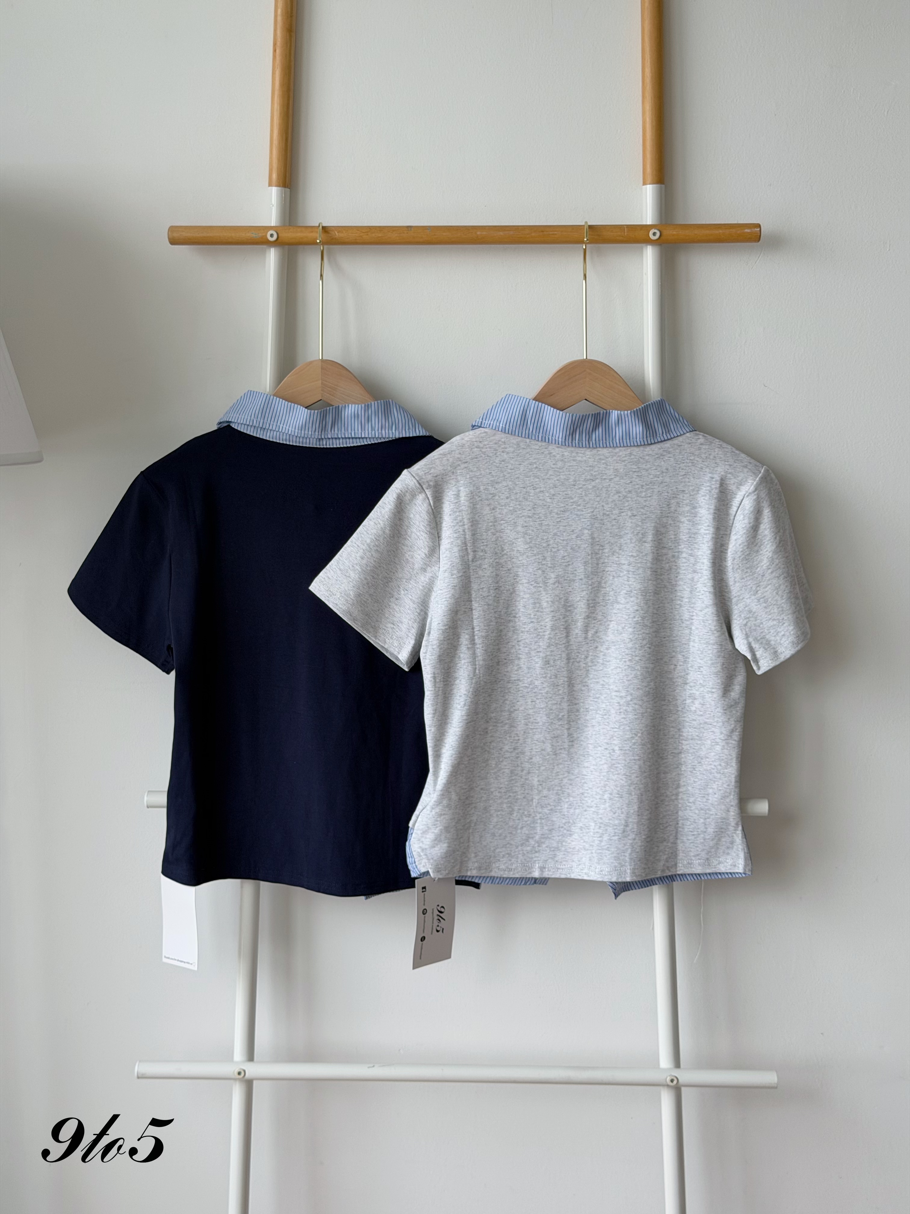 T4527 Fake Two-Pieces Shirt - 3 Colors 