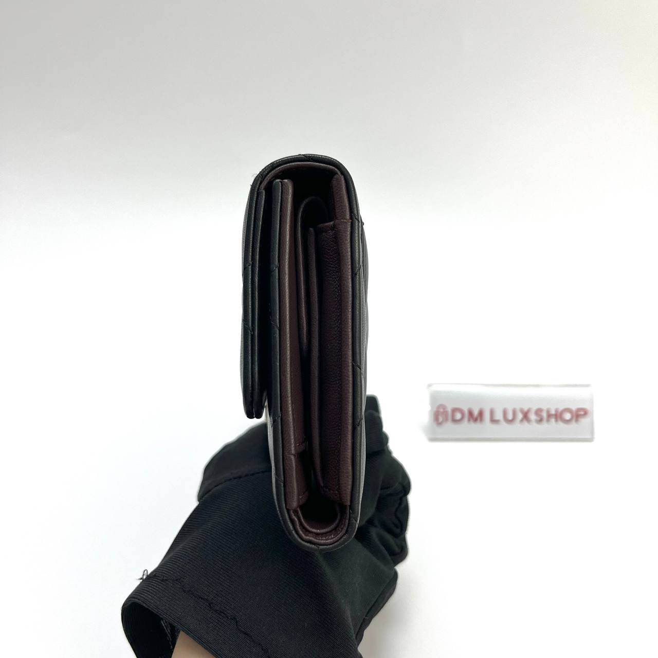 Chanel Classic Flap Black Lambskin Long Wallet GHW (Serial 20)
