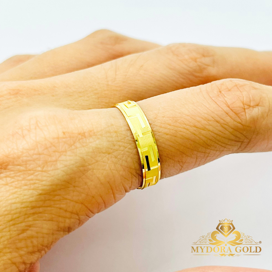 MYDORA Cincin Belah Rotan Greek Key l EMAS916/22K