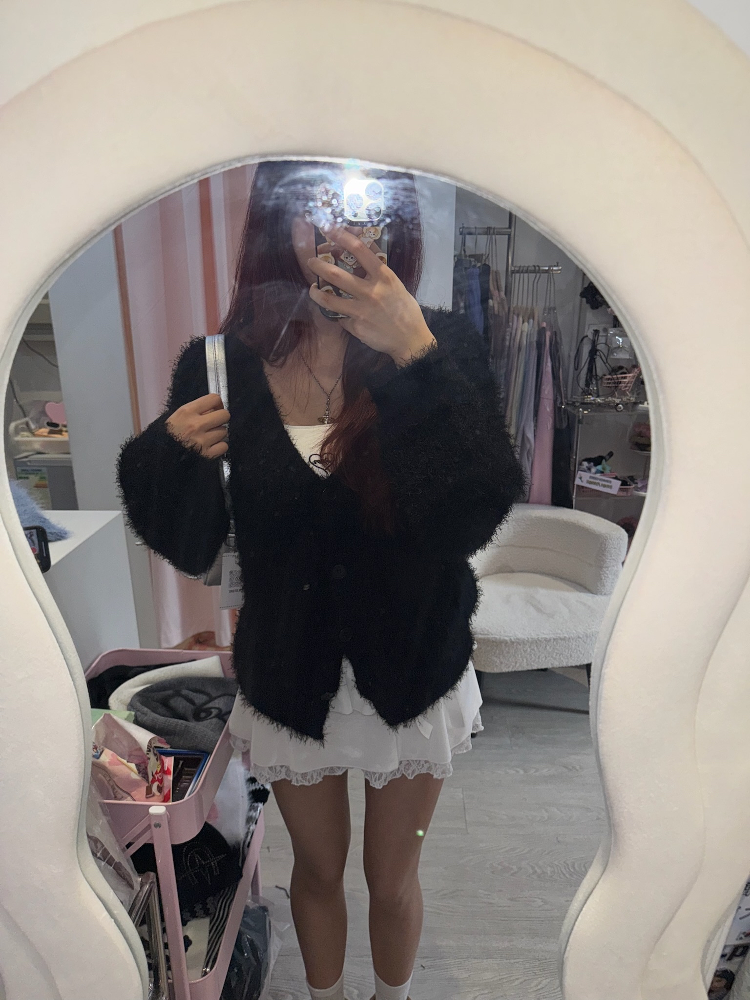 韓國棉花糖毛毛針織毛衣外套(多色）