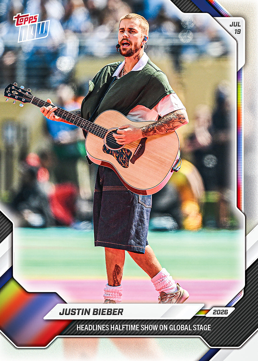 Justin Bieber - 2026 Topps NOW #JB01 World Cup Half-time Show 紀念卡【團購】