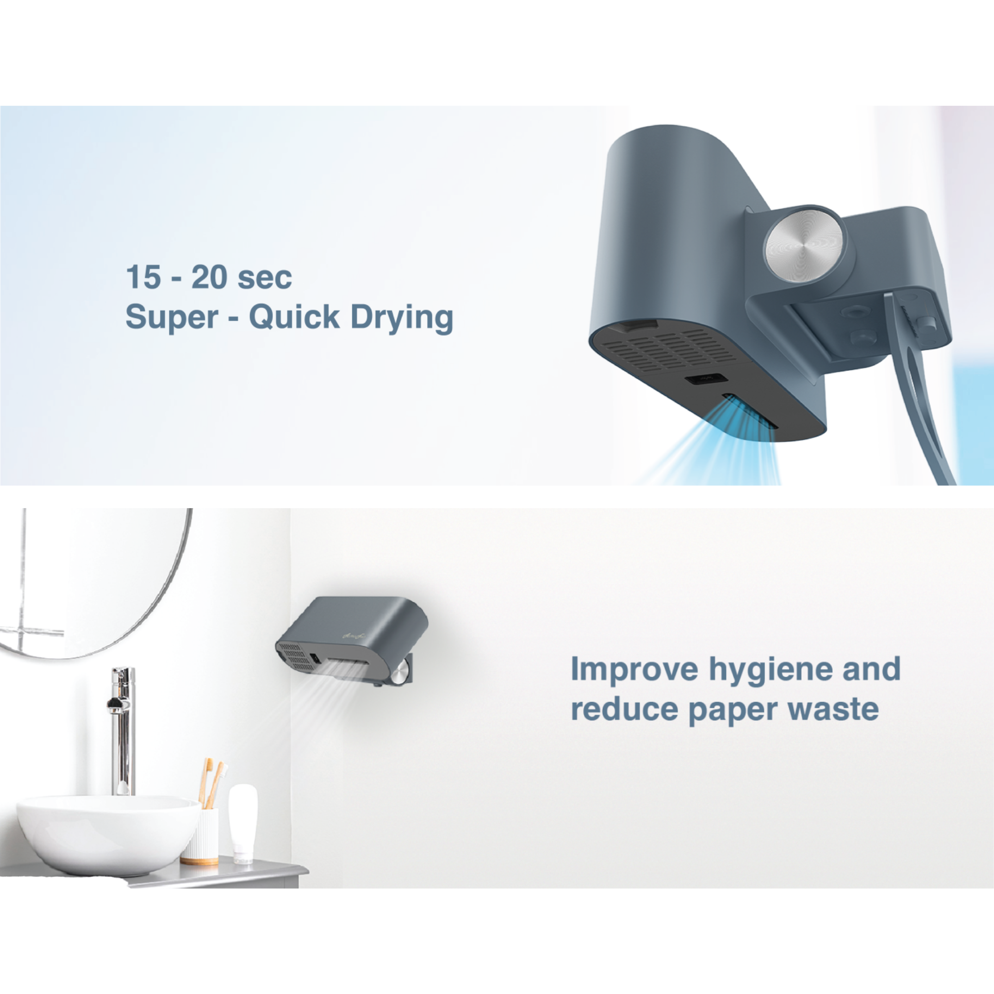 Alpha Motto High Speed Hand Dryer 13.5m/s (Motto)