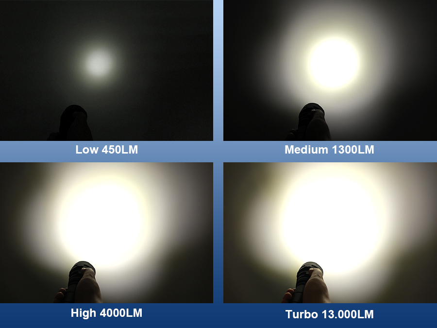 Wurkkos DL70 超亮 13000 流明潛水燈，兩棲手電筒，水下 100 米，配備 2 節 26650 電池和 4 節 XHP50B 電池，4 種操作模式