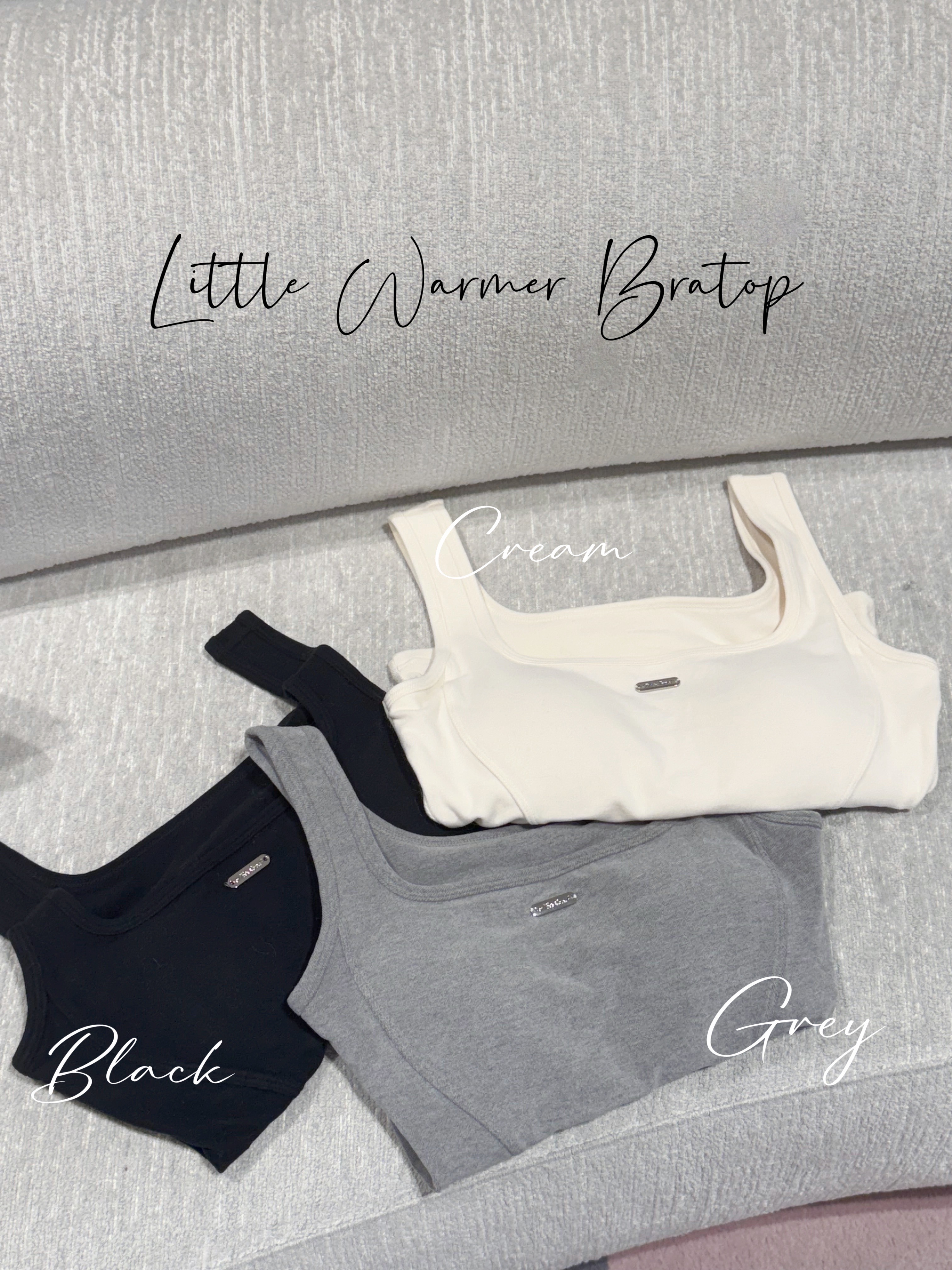 TheSand自訂款Little Warmer Bra-Top ✨ (3色入）彈性十足 + 毛茸茸抓毛親膚保暖