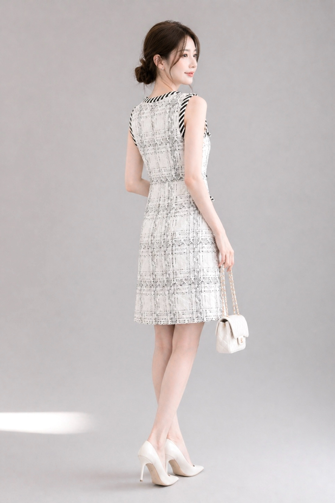 25961 Chérie Tweed Trim Dress