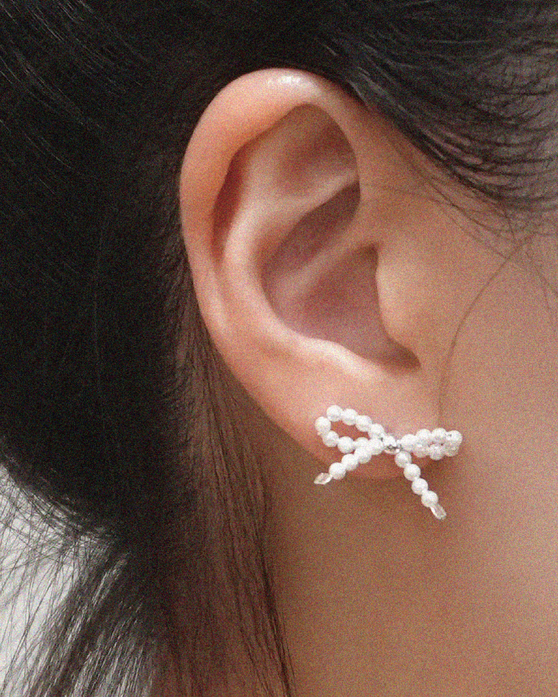 Handmade Bead Bow Earrings