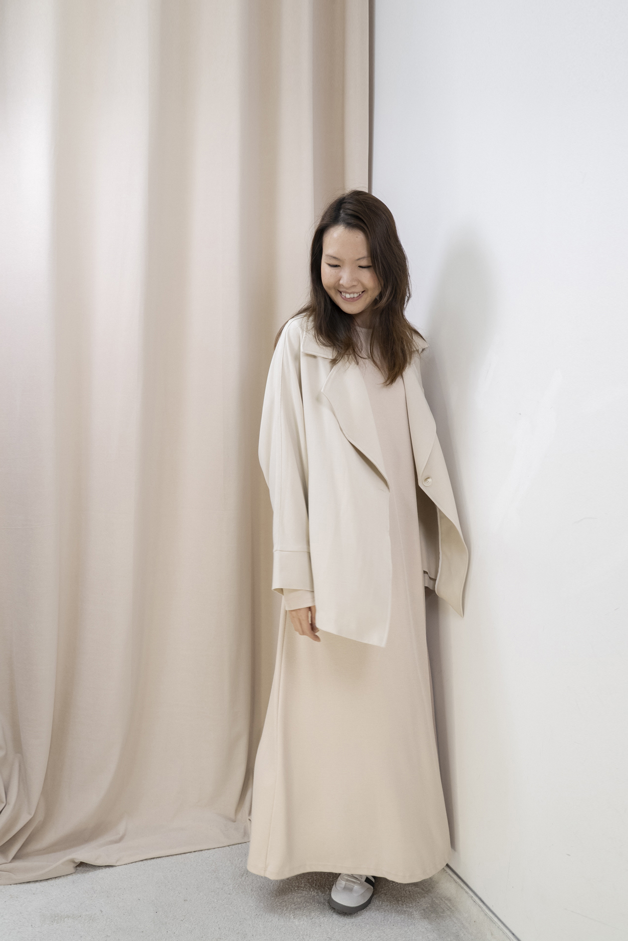 推薦！Smart Causal 必備大翻領西外（米杏色）