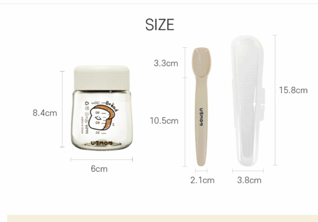 UBMOM PPSU 嬰兒輔食容器 3P SET (120ml 容器 3P + 輔食湯匙