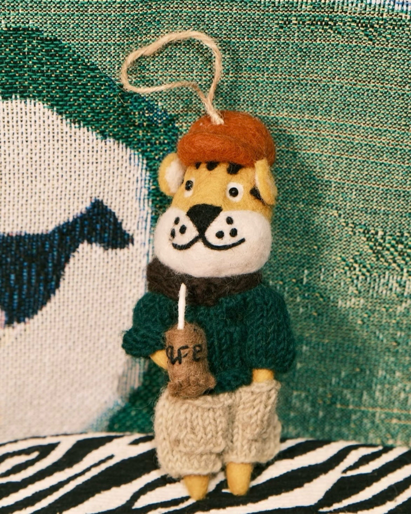 森林系治癒純手工羊毛氈動物掛件