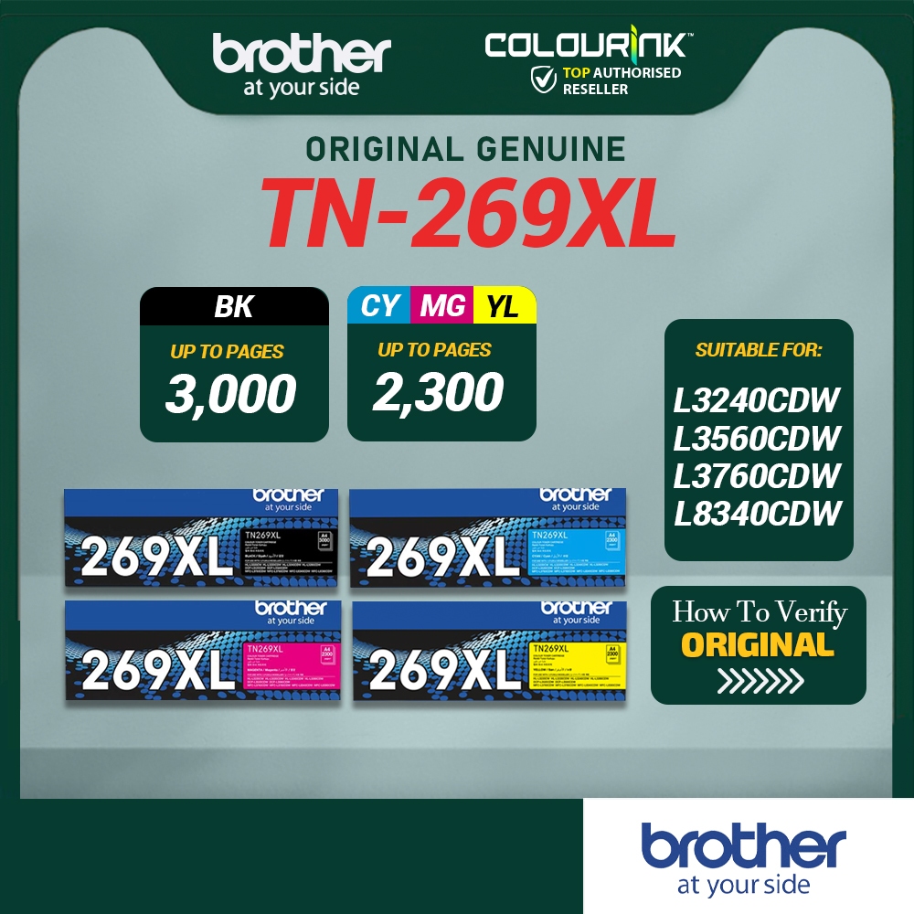 Brother ORIGINAL GENUINE TN-269XL Colour Toner HL-L3240CDW DCP-L3560CDW MFC-L3760CDW MFC-L8340CDW TN269XL TN269 L3560CDW
