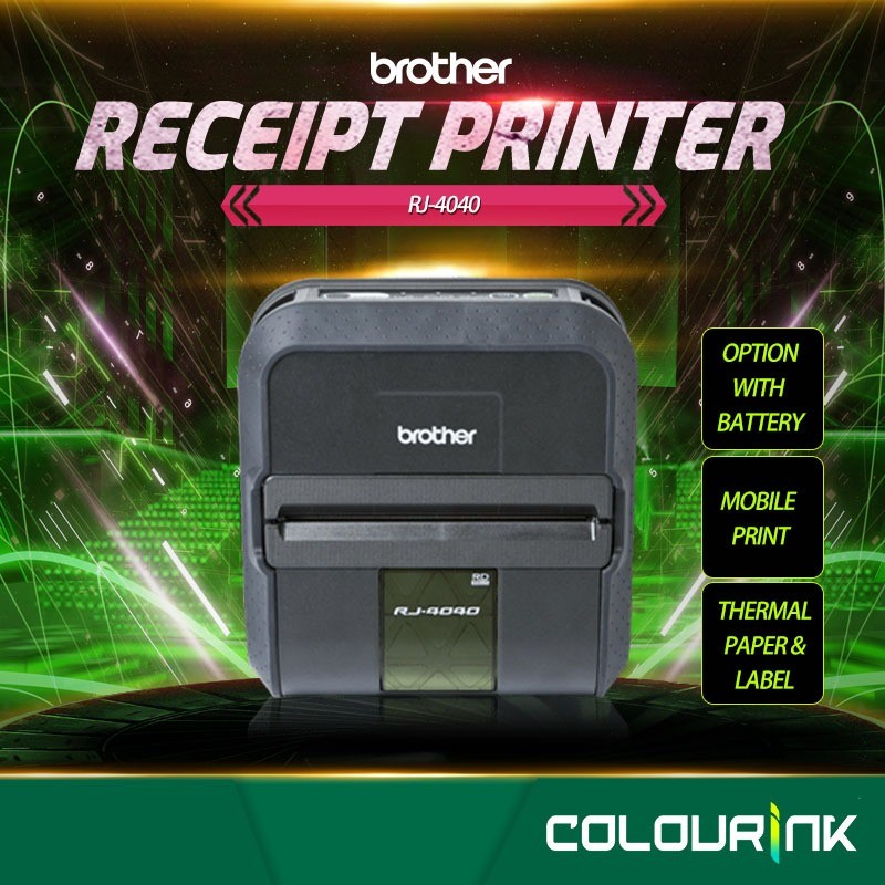 Brother RJ-3150 WIFI Bluetooth RuggedJet Portable Label Thermal Receipt Printer 3 Inch Thermal Printer RJ4040