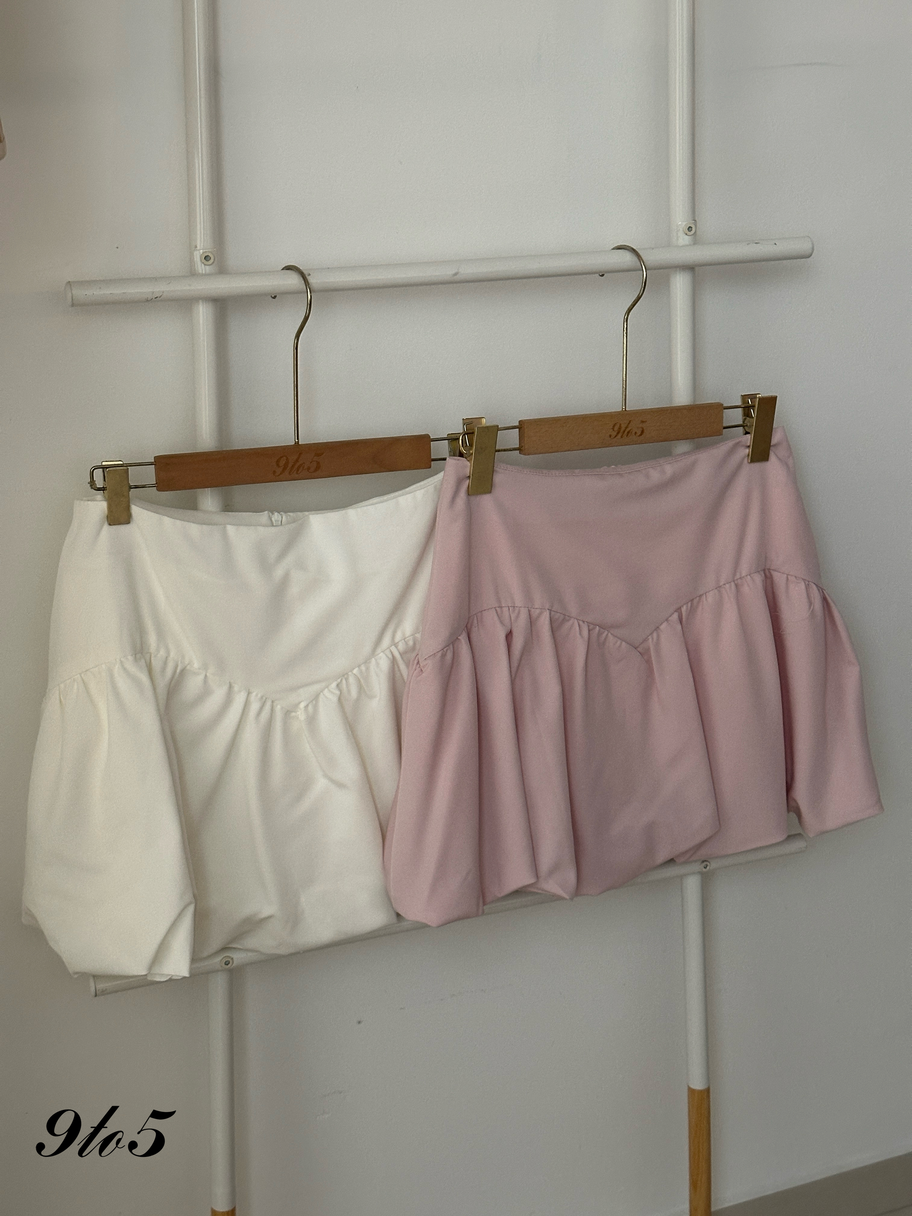 D2328 Sleeveless Tweed Matching Set - Cream & Pink