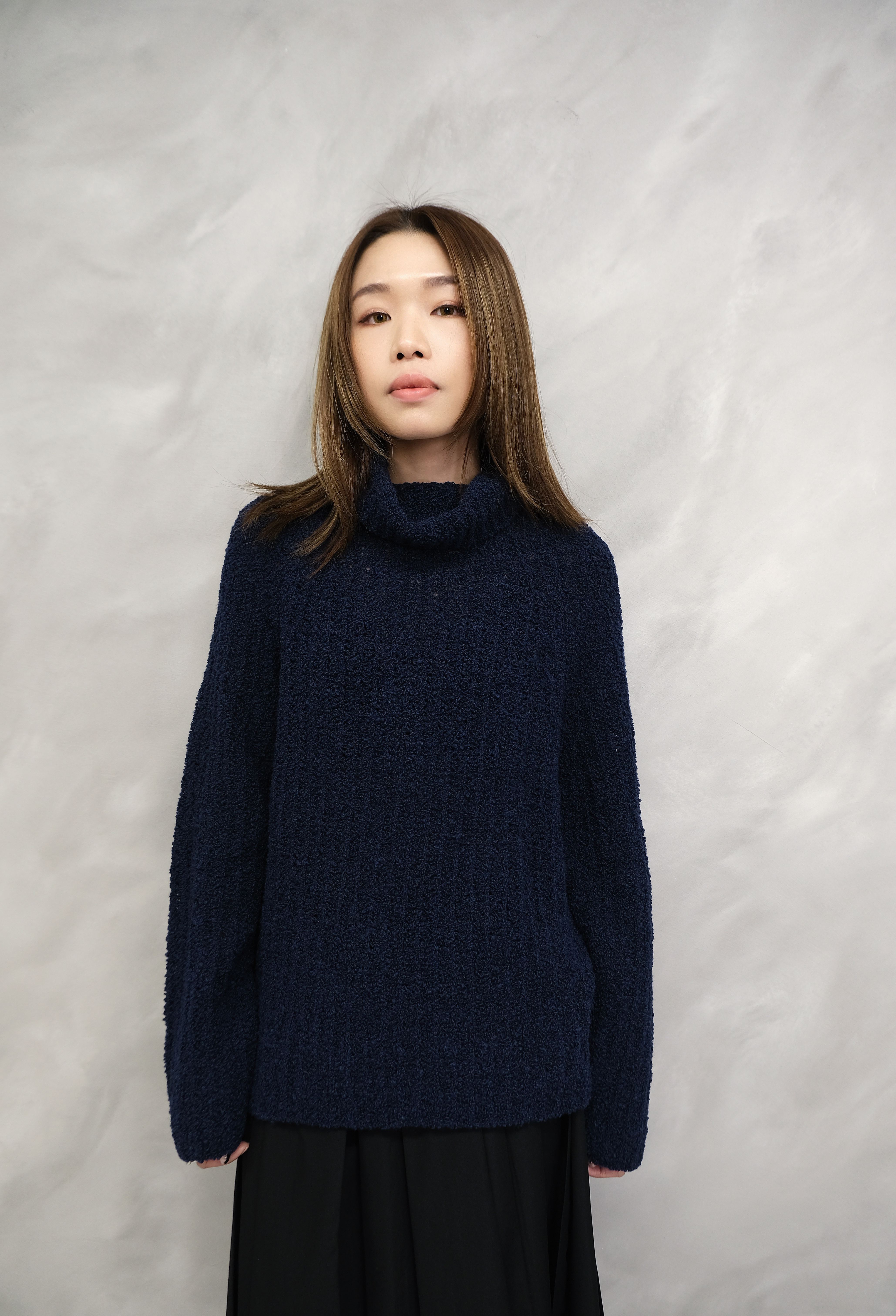 Turtleneck knit top #top93