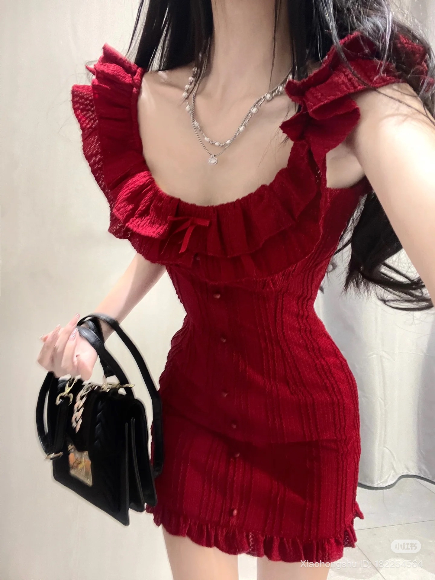 D10006小飞吊带裙