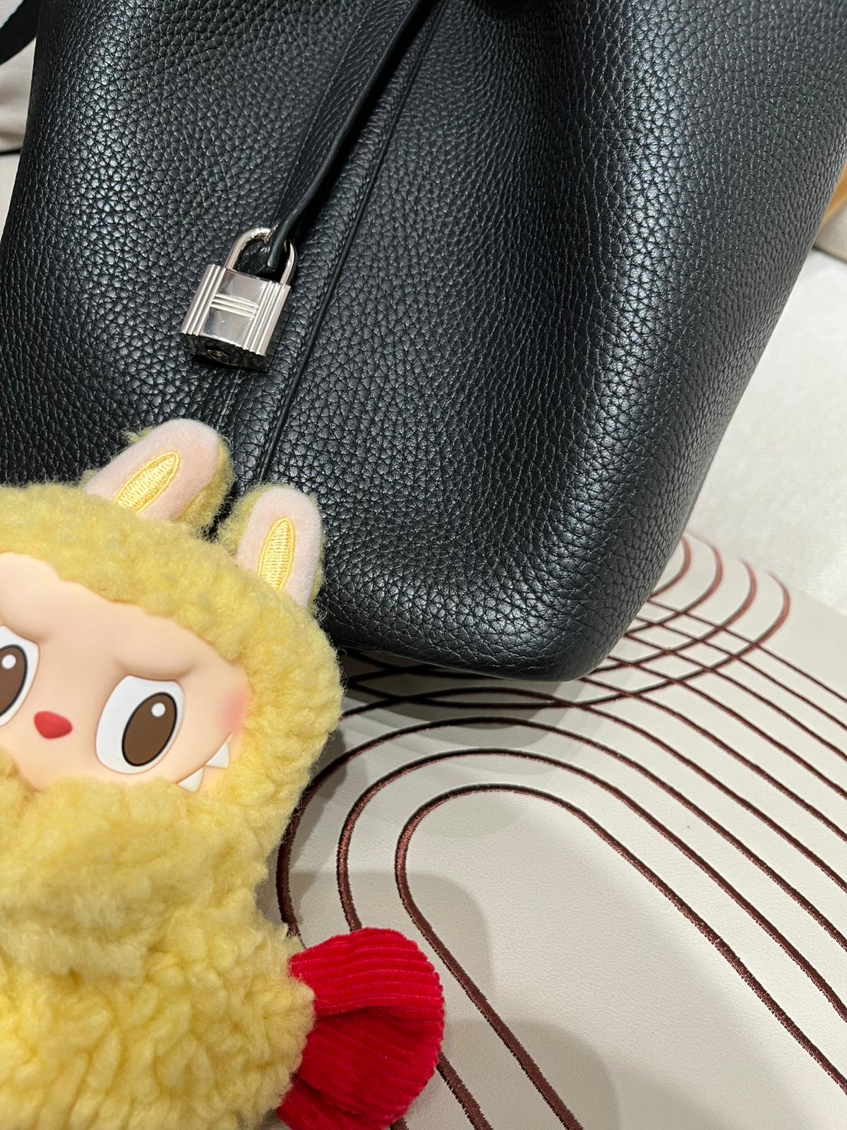 Hermes picotin 22,黑色銀扣,STAMP C 100%Authentic ,98%new  ✅key lock ✅dust bag