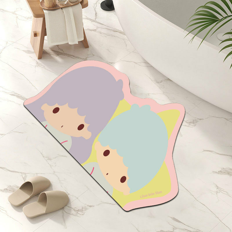 Sanrio特级超薄卡通吸水珪藻土防滑軟地墊 -1張- 現貨