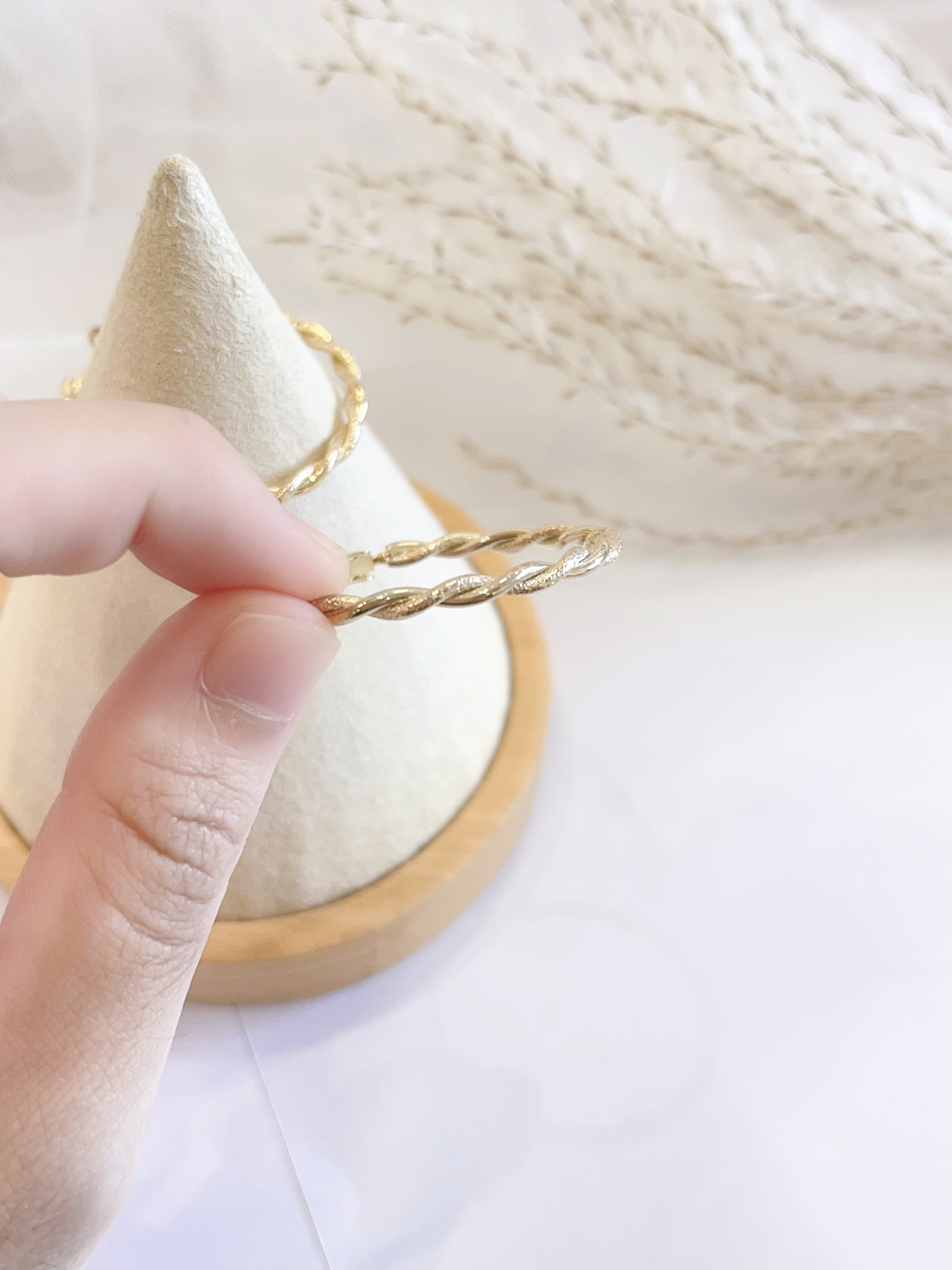 上班族必备麻花耳圈耳环