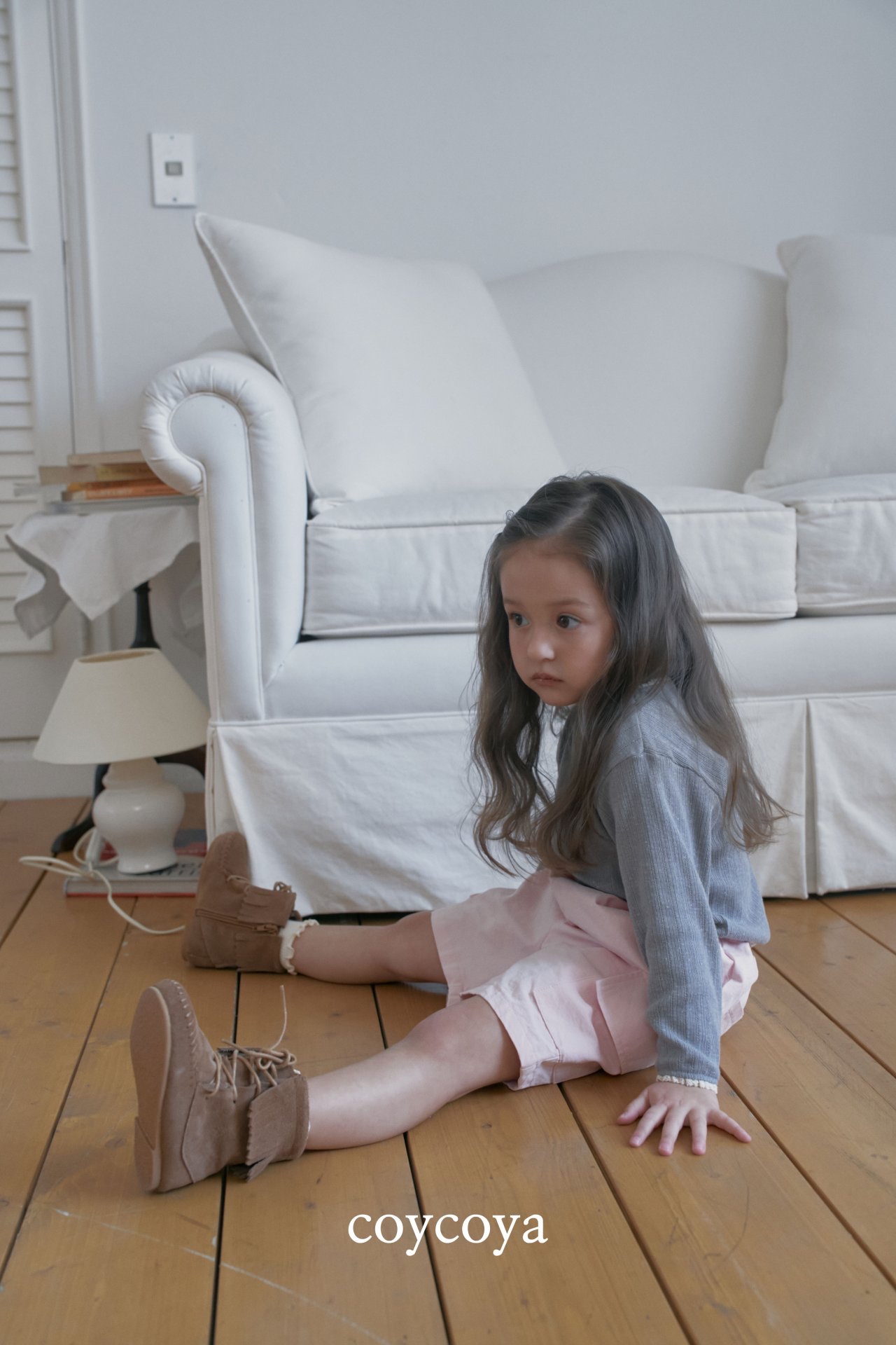 🌸預訂 韓國直送🌸🇰🇷COYCOYA兩色標籤復古寬鬆中長工裝褲