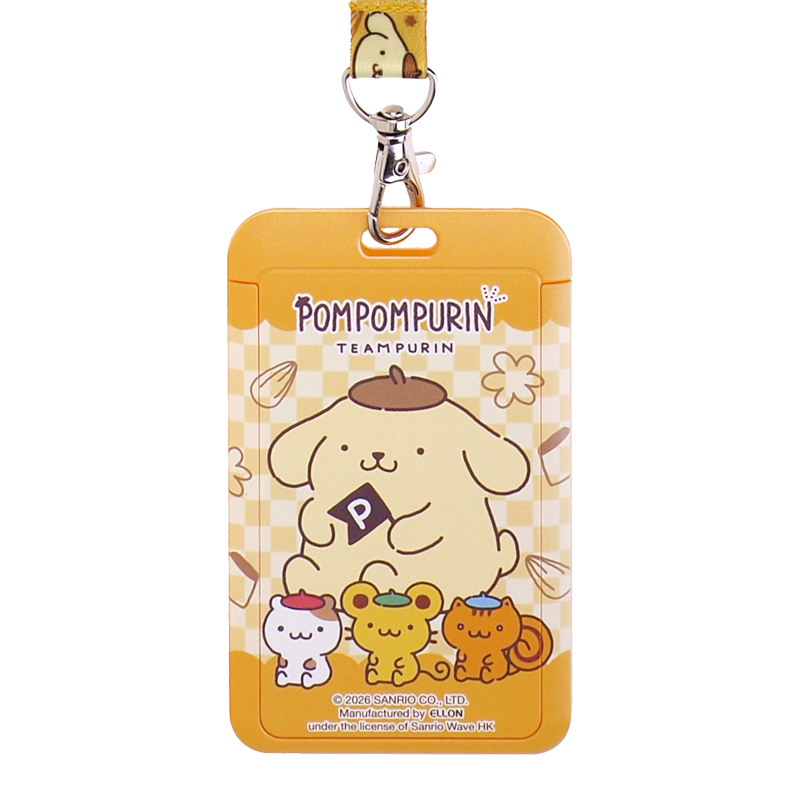 Pompompurin Plastic Card Holder w/ Neck Strap 証件套連頸繩
