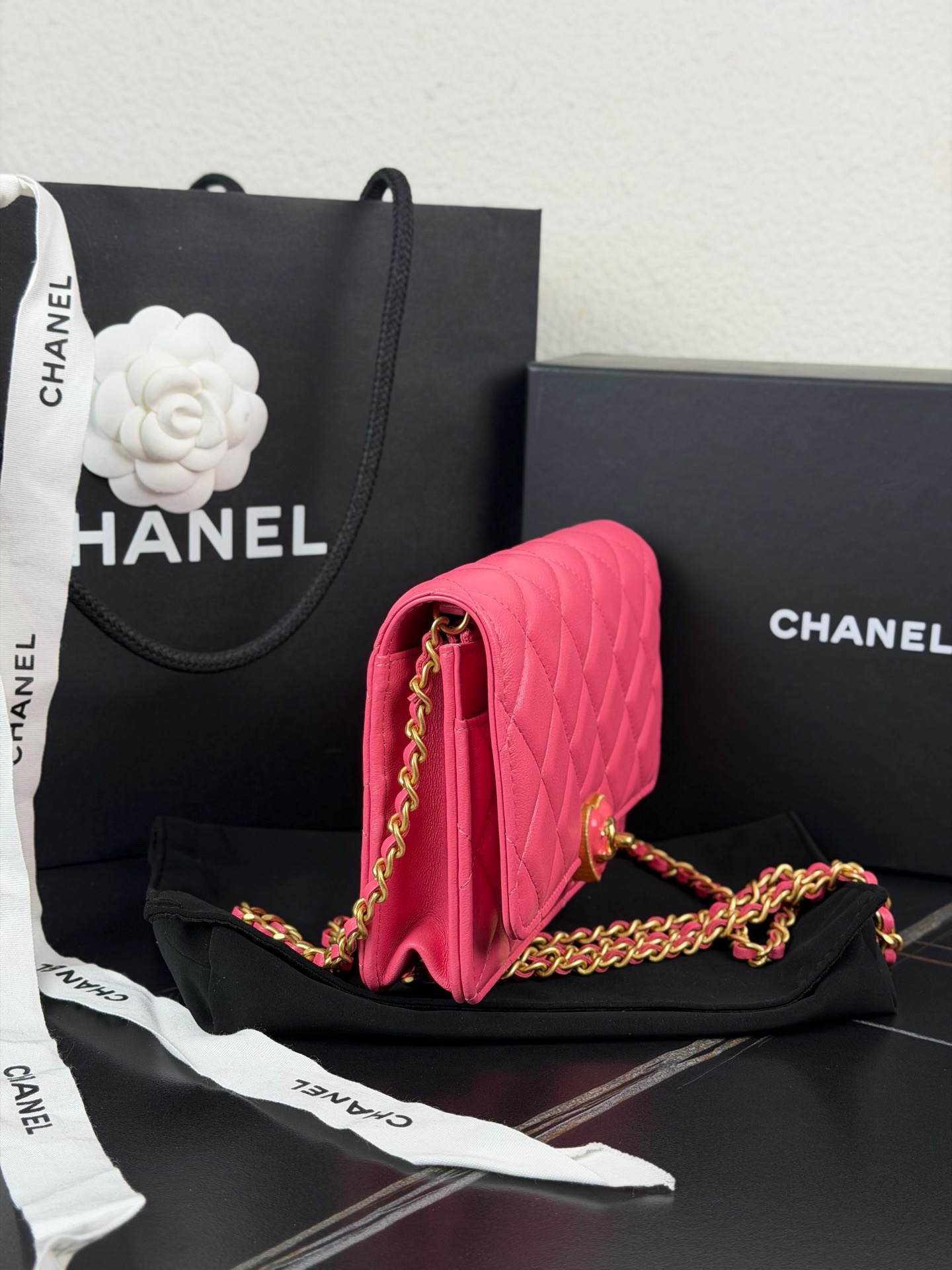 【預訂貨品】CHANEL 23s 粉色小羊皮 woc💳芯 片款