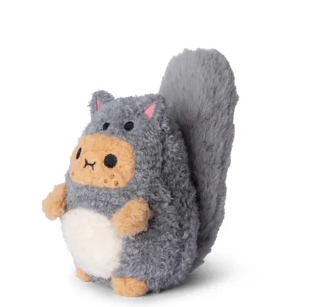 【英國】Noodoll Grey Squirrel Ricespud Mini Sitting Plush Toy