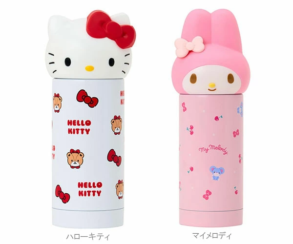 【日本直送】Sanrio Hello Kitty / My Melody 保溫保冷不鏽鋼水樽 360ml｜可愛臉型杯蓋