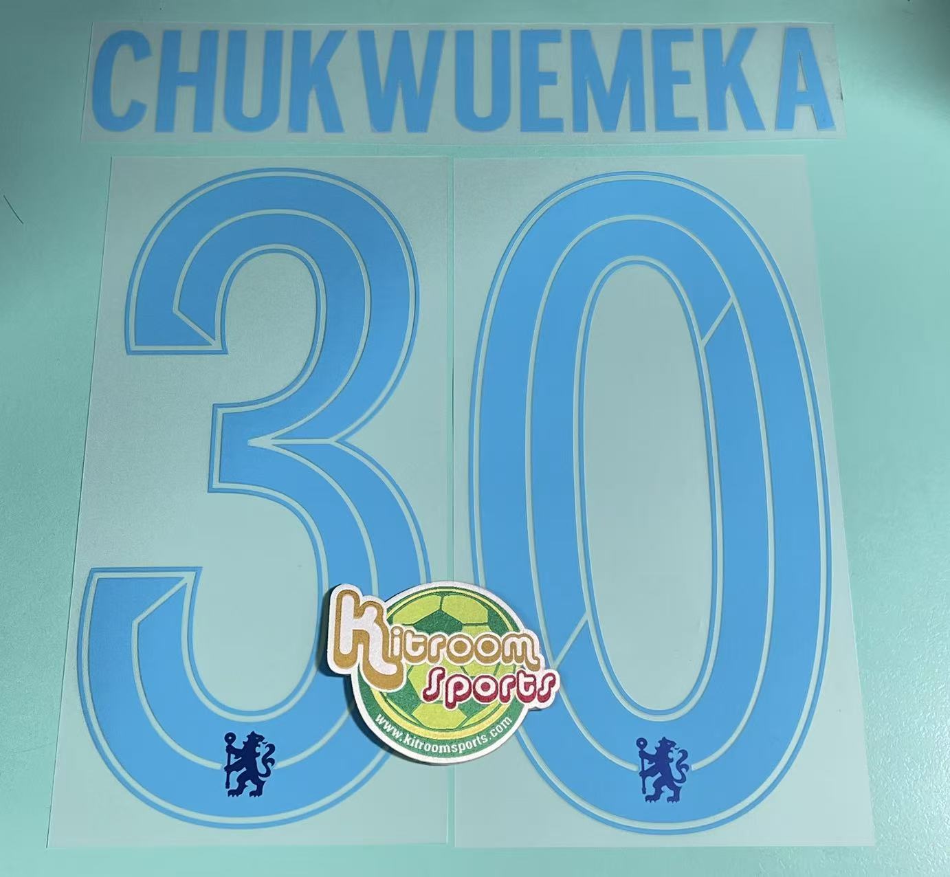 2022-23 Chelsea Away UCL Nameset #30 CHUKWUEMEKA