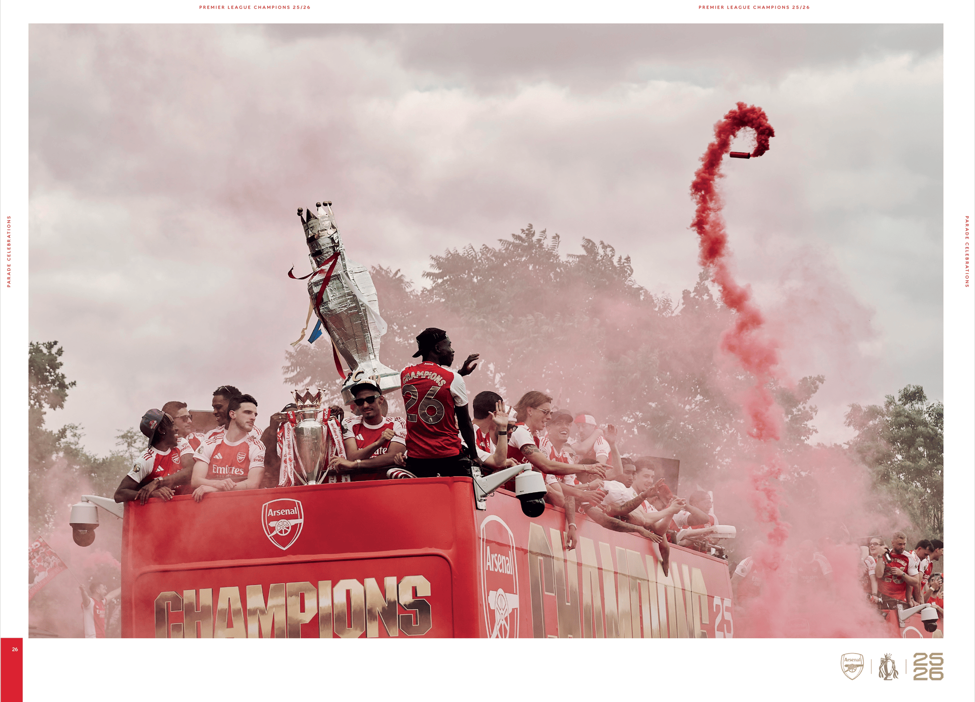 Arsenal Premier League Winners 2025/26 Official Softback Book 阿仙奴英超冠軍紀念冊 (軟面平裝版)