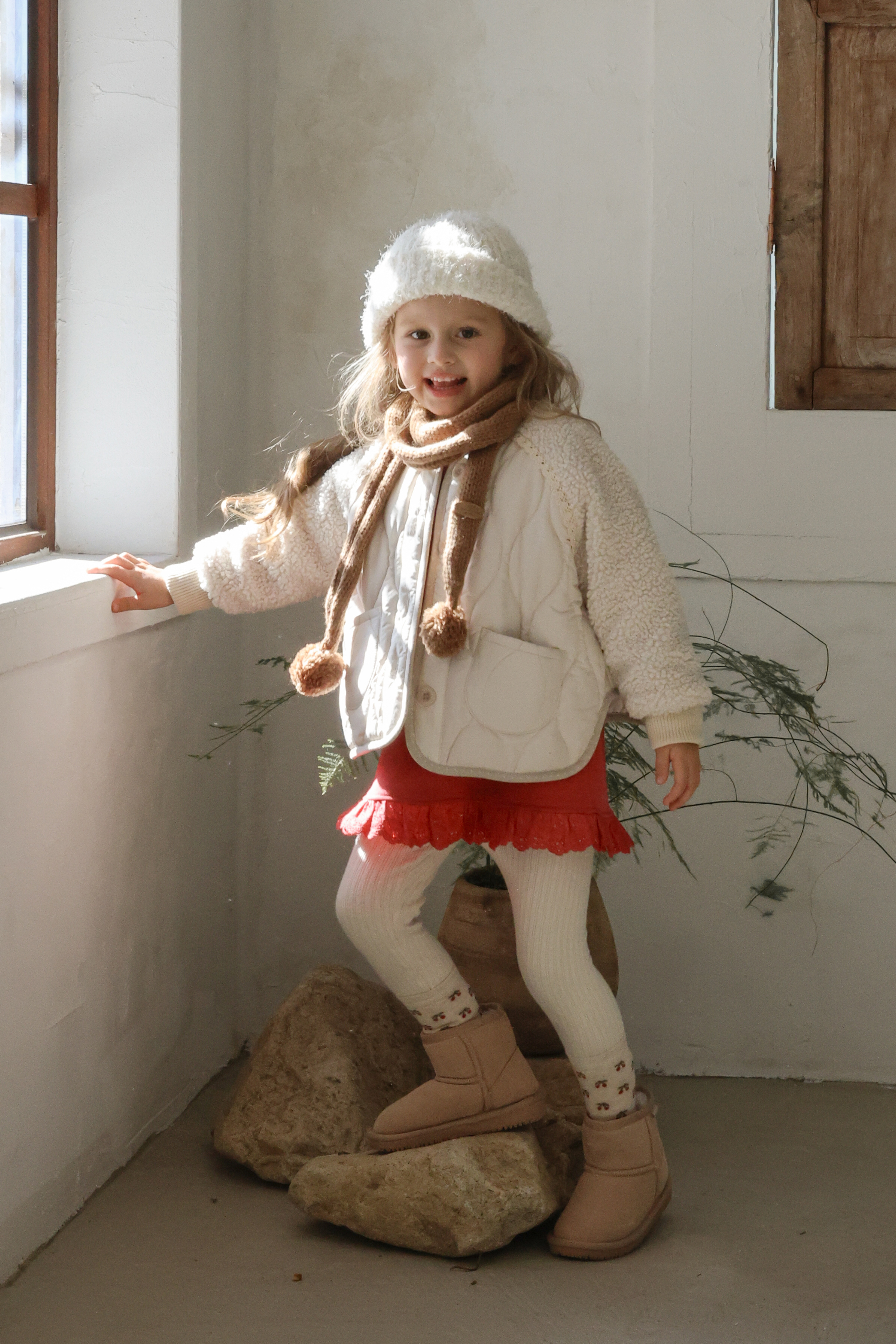FLO | Noel quilted jumper Beige