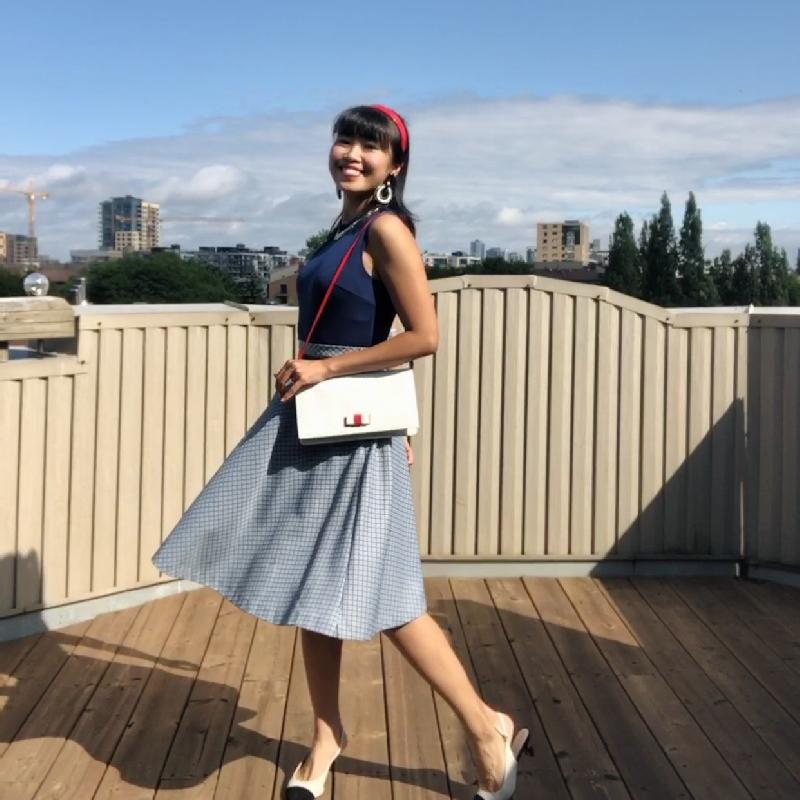 Vintage C.a. 1960-70s Canada Cabretti Red & White Ribbon Two Way Clutch/Shoulder Envelope Bag(MT1789)
