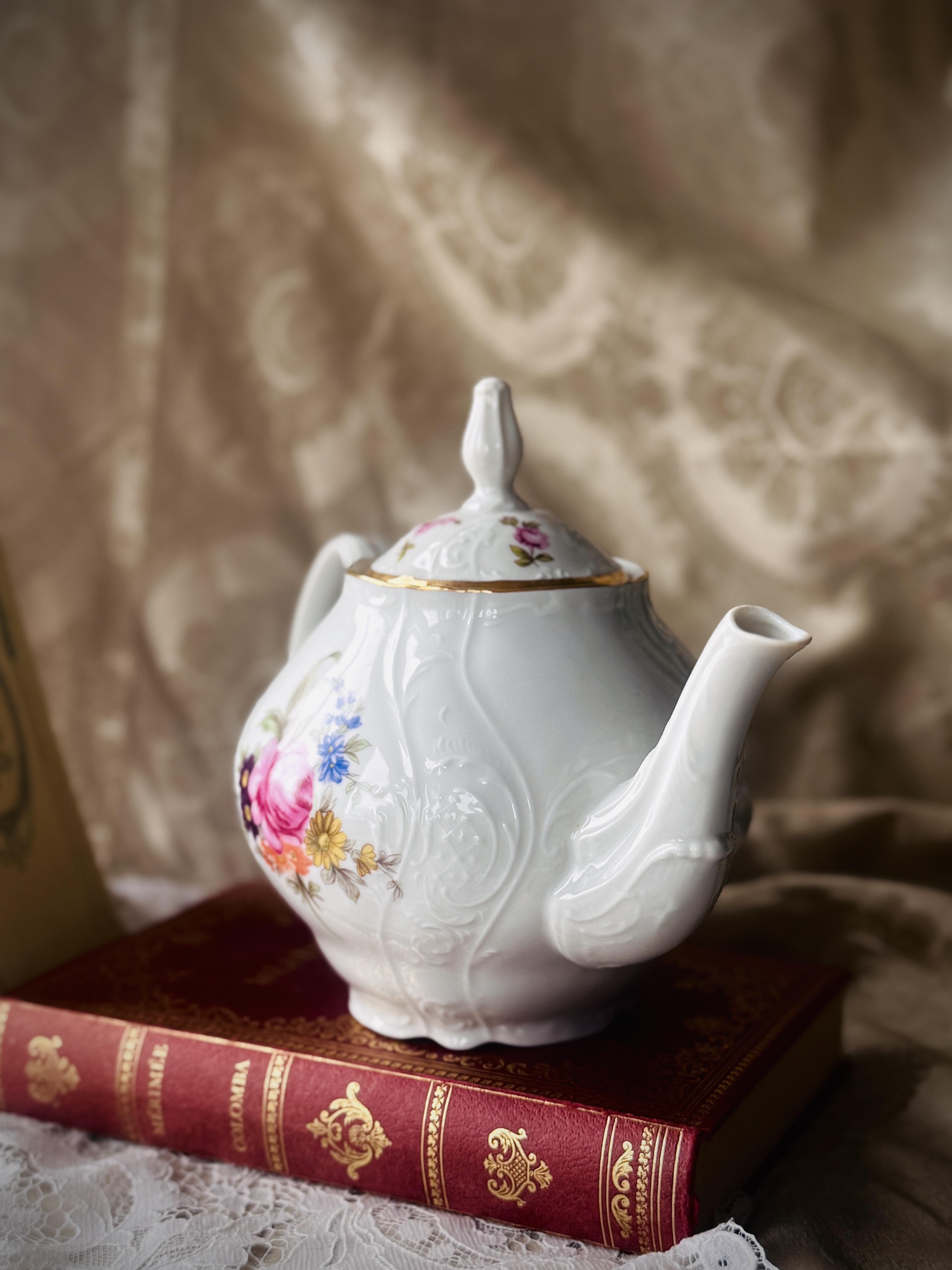Vintage 1980s BERNADOTTE SONATA Czechoslovakian Large Tea Pot ~950mL/ 5 cups（MT2442）