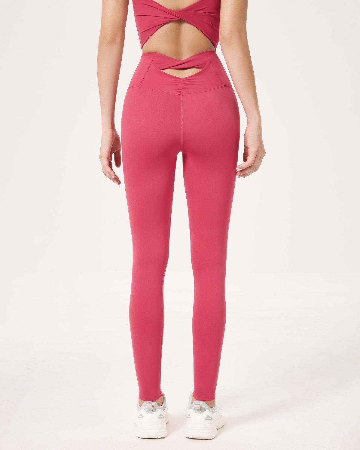 新款蝴蝶扭結收腹提臀高腰瑜珈褲