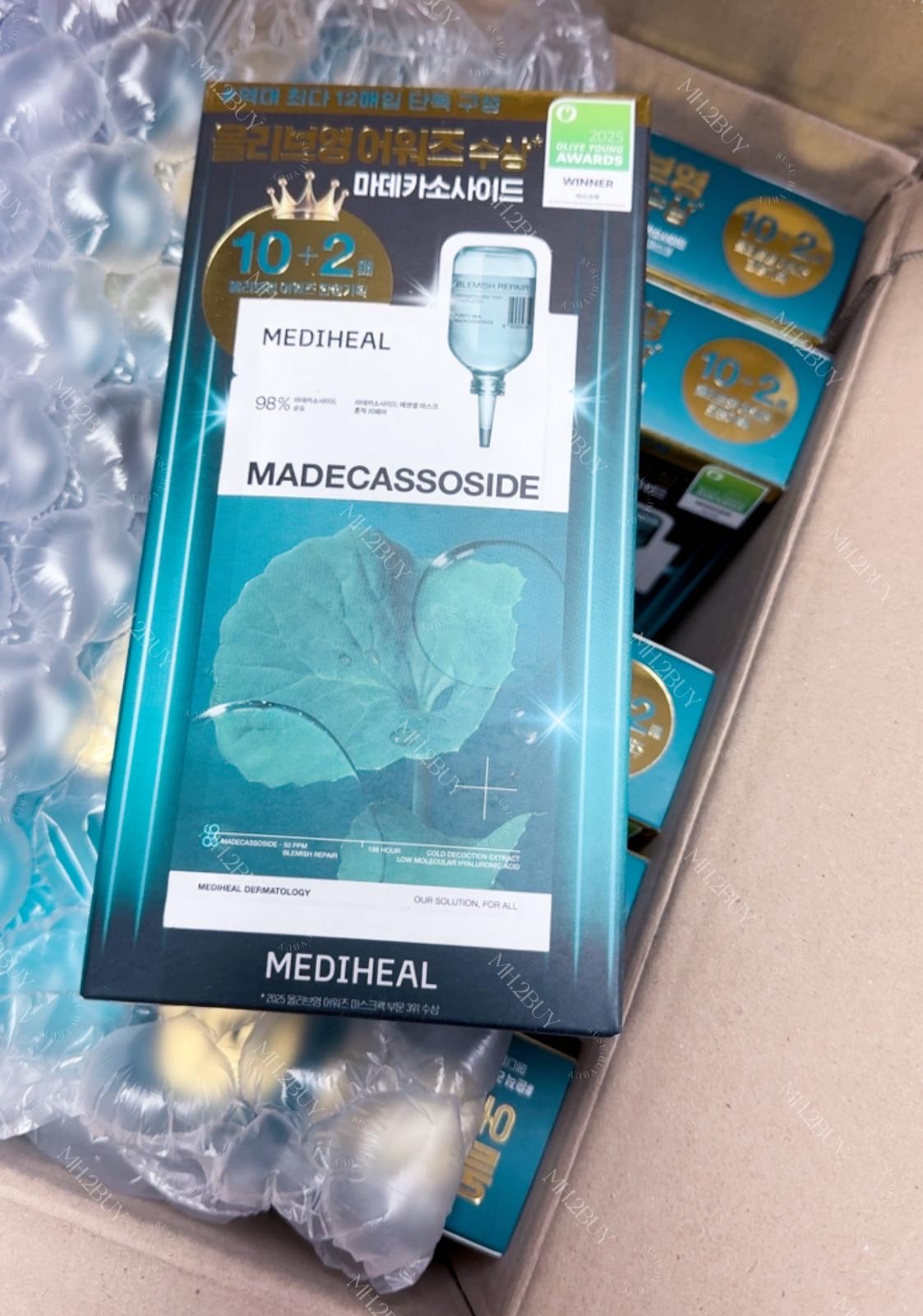Mediheal 修護精華面膜 10+2 🌿MADECASSOSIDE  積雪草 最新裝1盒12片