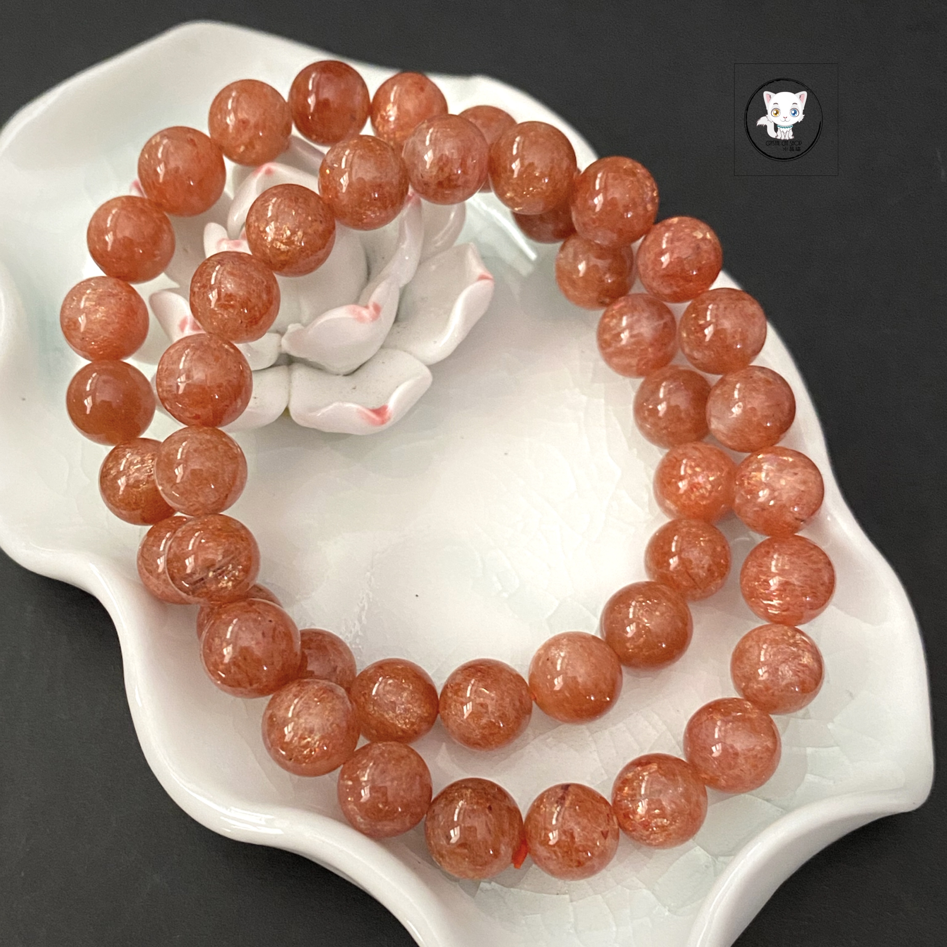 天然金太陽石手鏈 9mm