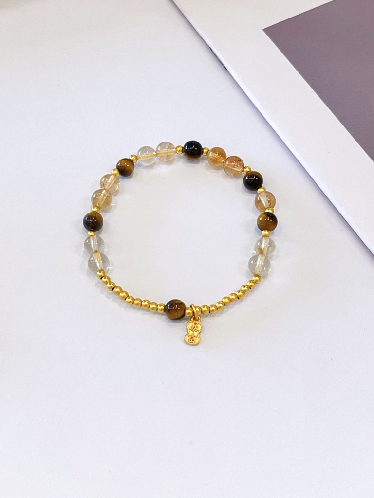💛 黄塔晶 × 黄虎眼手串 Citrine & Tiger Eye | 6mm